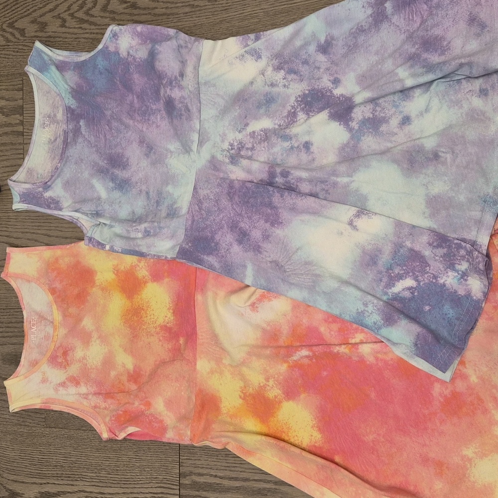 Children's Place Girls Tie-Dye Dresses – Set of 2, Size 10